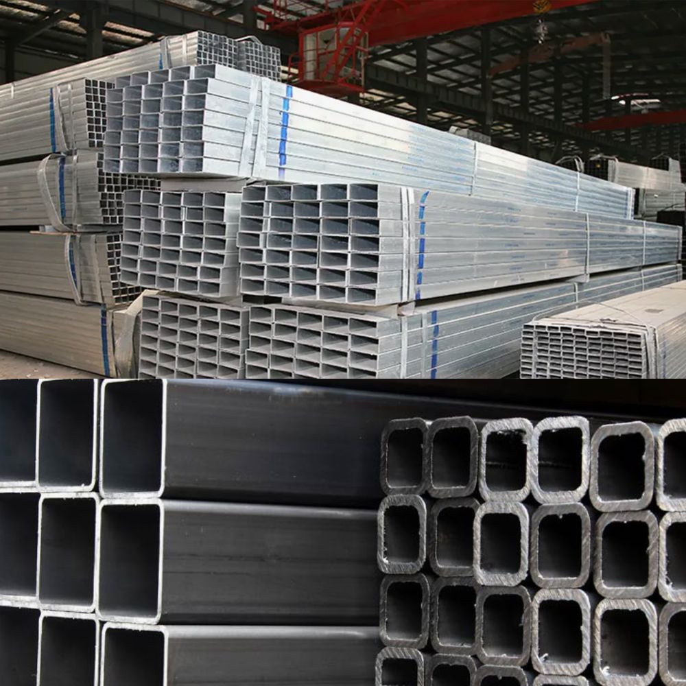 Сварная труба квадратной формы с цинковым покрытием, квадратная труба из оцинкованной стали Сварная труба квадратной формы с цинковым покрытием, квадратная труба из оцинкованной стали
